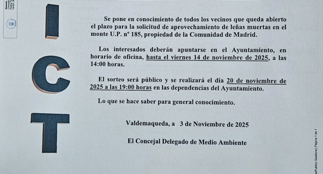 Aprovechamiento de leñas muertas 2025